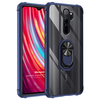 Microsonic Xiaomi Redmi Note 8 Pro Kılıf Grande Clear Ring Holder Lacivert Microsonic Xiaomi Redmi Note 8 Pro Kılıf Grande Clear Ring Holder Lacivert
