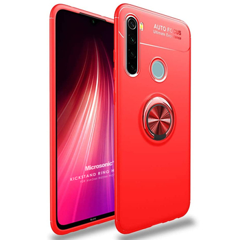 Microsonic Xiaomi Redmi Note 8T Kılıf Kickstand Ring Holder Kırmızı Microsonic Xiaomi Redmi Note 8T Kılıf Kickstand Ring Holder Kırmızı