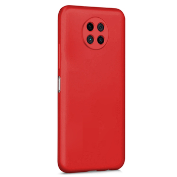 Microsonic Xiaomi Redmi Note 9 5G Kılıf Matte Silicone Kırmızı