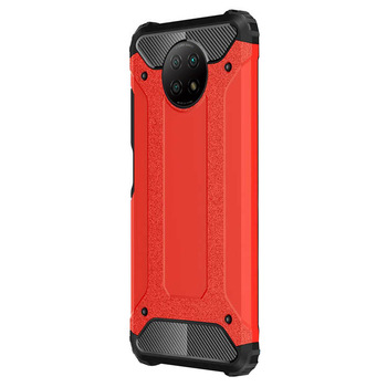 Microsonic Xiaomi Redmi Note 9 5G Kılıf Rugged Armor Kırmızı