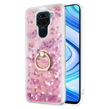 Microsonic Xiaomi Redmi Note 9 Kılıf Glitter Liquid Holder Pembe Microsonic Xiaomi Redmi Note 9 Kılıf Glitter Liquid Holder Pembe