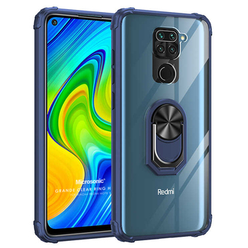 Microsonic Xiaomi Redmi Note 9 Kılıf Grande Clear Ring Holder Lacivert Microsonic Xiaomi Redmi Note 9 Kılıf Grande Clear Ring Holder Lacivert
