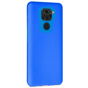 Microsonic Xiaomi Redmi Note 9 Kılıf Matte Silicone Mavi