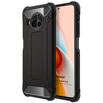 Microsonic Xiaomi Redmi Note 9 Pro 5G Kılıf Rugged Armor Siyah