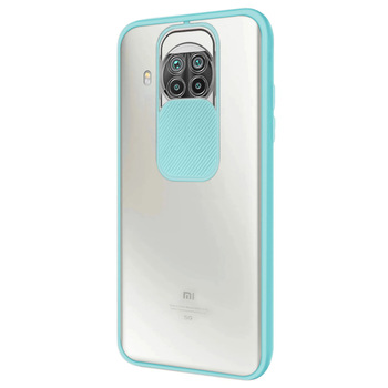 Microsonic Xiaomi Redmi Note 9 Pro 5G Kılıf Slide Camera Lens Protection Turkuaz