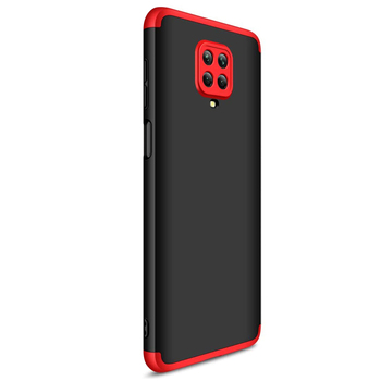 Microsonic Xiaomi Redmi Note 9 Pro Kılıf Double Dip 360 Protective AYS Siyah Kırmızı