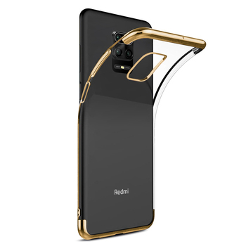 Microsonic Xiaomi Redmi Note 9 Pro Max Kılıf Skyfall Transparent Clear Gold