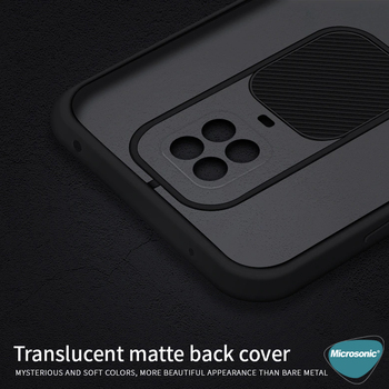 Microsonic Xiaomi Redmi Note 9 Pro Max Kılıf Slide Camera Lens Protection Siyah