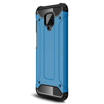 Microsonic Xiaomi Redmi Note 9 Pro Kılıf Rugged Armor Mavi