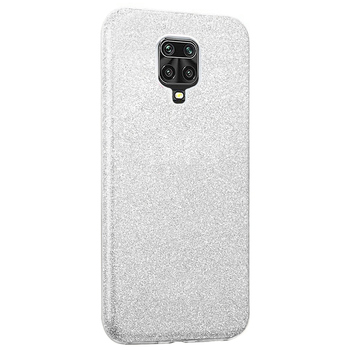 Microsonic Xiaomi Redmi Note 9 Pro Kılıf Sparkle Shiny Gümüş