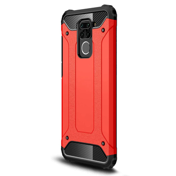 Microsonic Xiaomi Redmi Note 9 Kılıf Rugged Armor Kırmızı