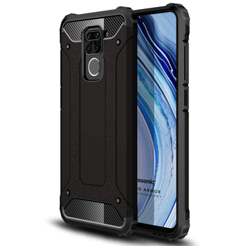 Microsonic Xiaomi Redmi Note 9 Kılıf Rugged Armor Siyah