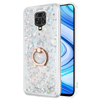 Microsonic Xiaomi Redmi Note 9S Kılıf Glitter Liquid Holder Gümüş Microsonic Xiaomi Redmi Note 9S Kılıf Glitter Liquid Holder Gümüş