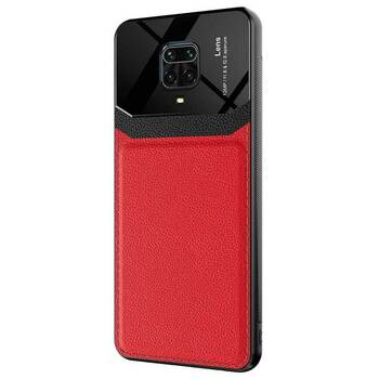 Microsonic Xiaomi Redmi Note 9S Kılıf Uniq Leather Kırmızı