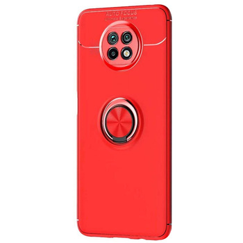 Microsonic Xiaomi Redmi Note 9T Kılıf Kickstand Ring Holder Kırmızı