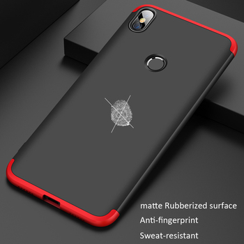 Microsonic Xiaomi Redmi S2 Kılıf Double Dip 360 Protective AYS Siyah - Kırmızı