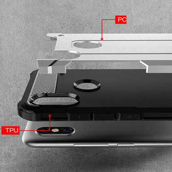 Microsonic Xiaomi Redmi S2 Kılıf Rugged Armor Kırmızı