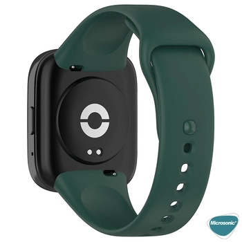 Microsonic Xiaomi Redmi Watch 3 Active Kordon, Silicone Sport Band Koyu Yeşil