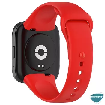 Microsonic Xiaomi Redmi Watch 3 Lite Kordon, Silicone Sport Band Kırmızı