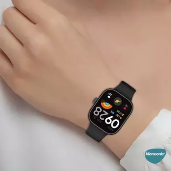 Microsonic Xiaomi Redmi Watch 4 Kordon Silicone Sport Band Siyah