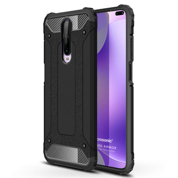 Microsonic Xiaomi Redmi K30 Kılıf Rugged Armor Siyah